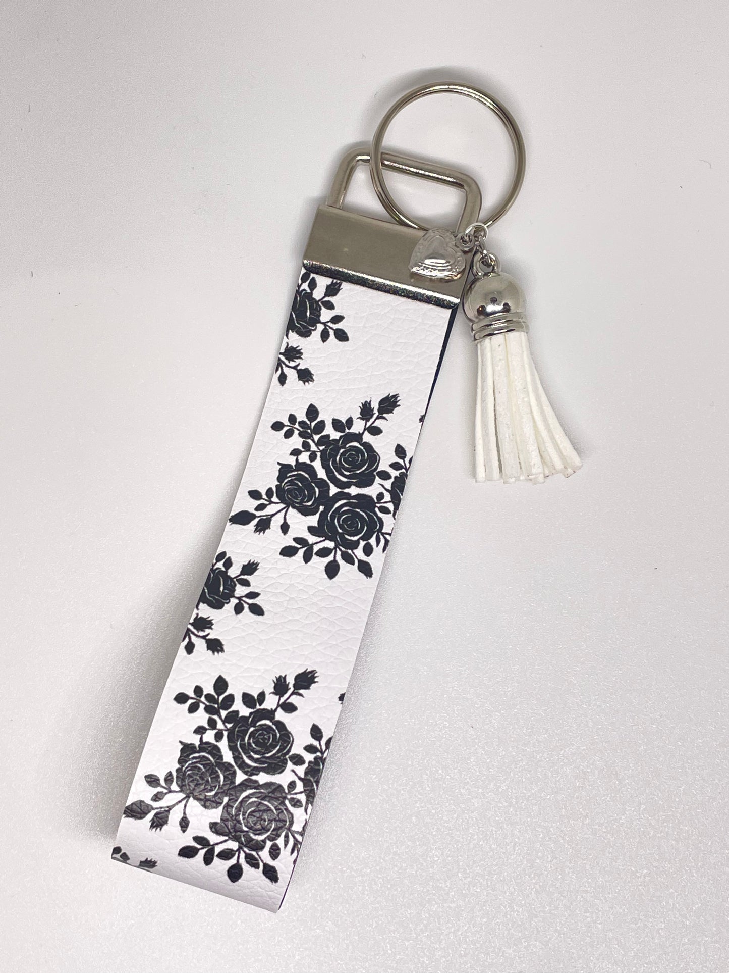 Faux Leather Wristlet Keyring