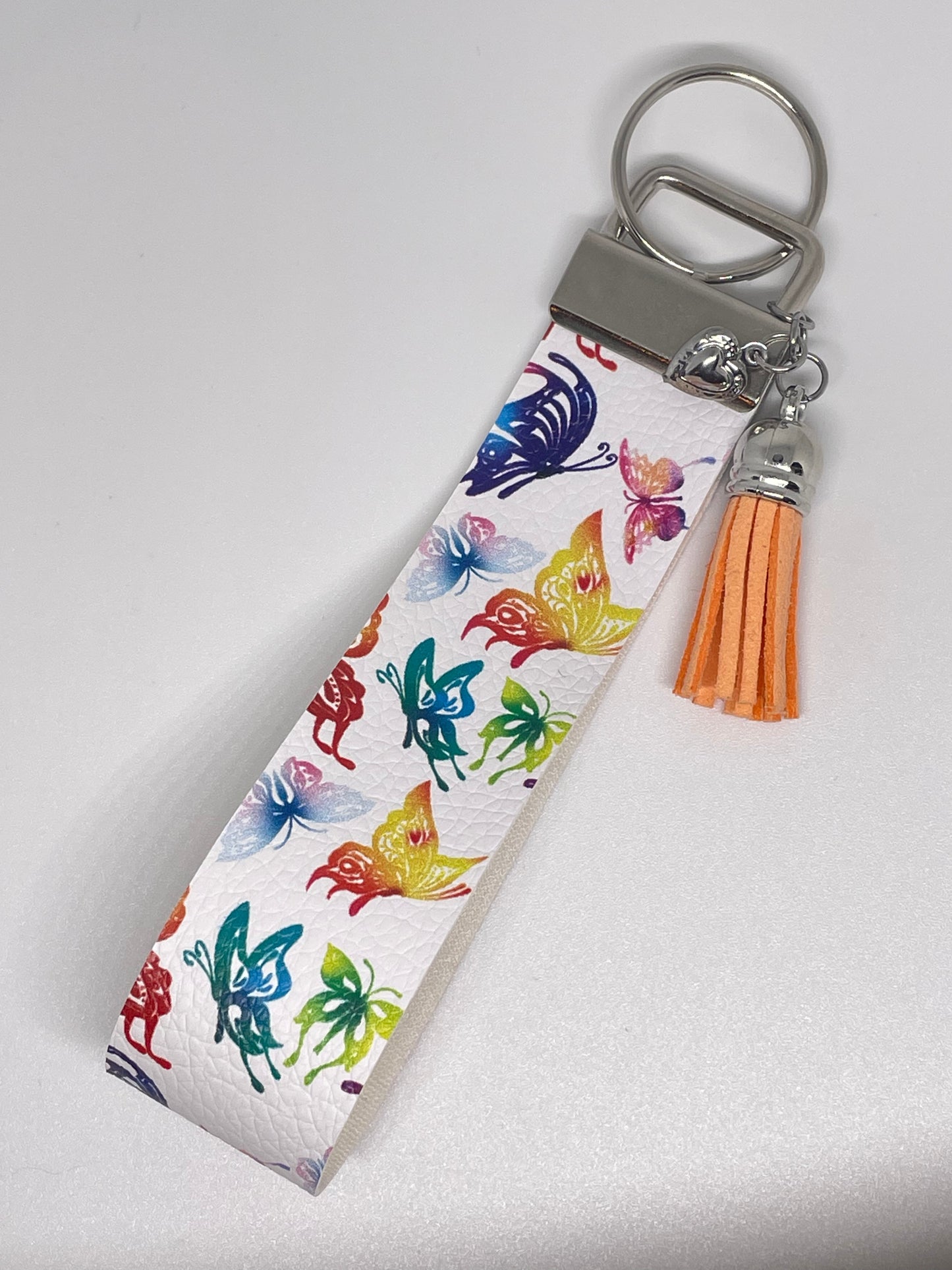 Faux Leather Wristlet Keyring
