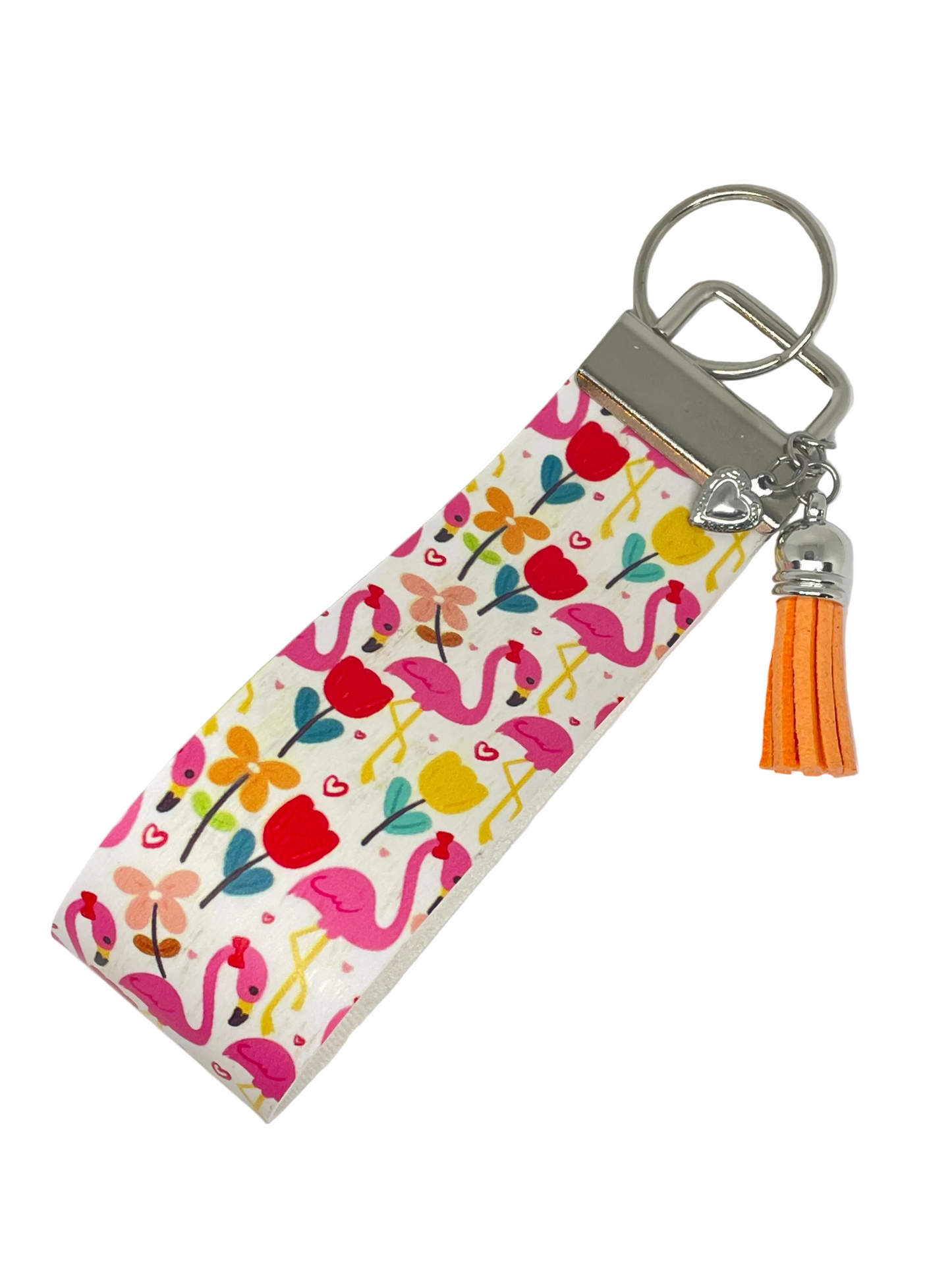 Faux Leather Wristlet Keyring