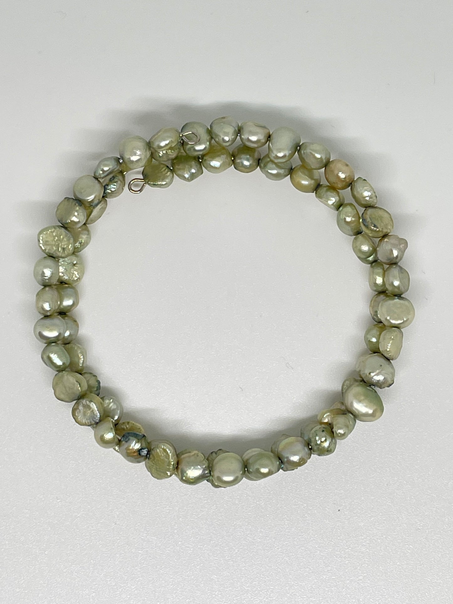 Dyed Freshwater Pearl Bracelet - Light Green