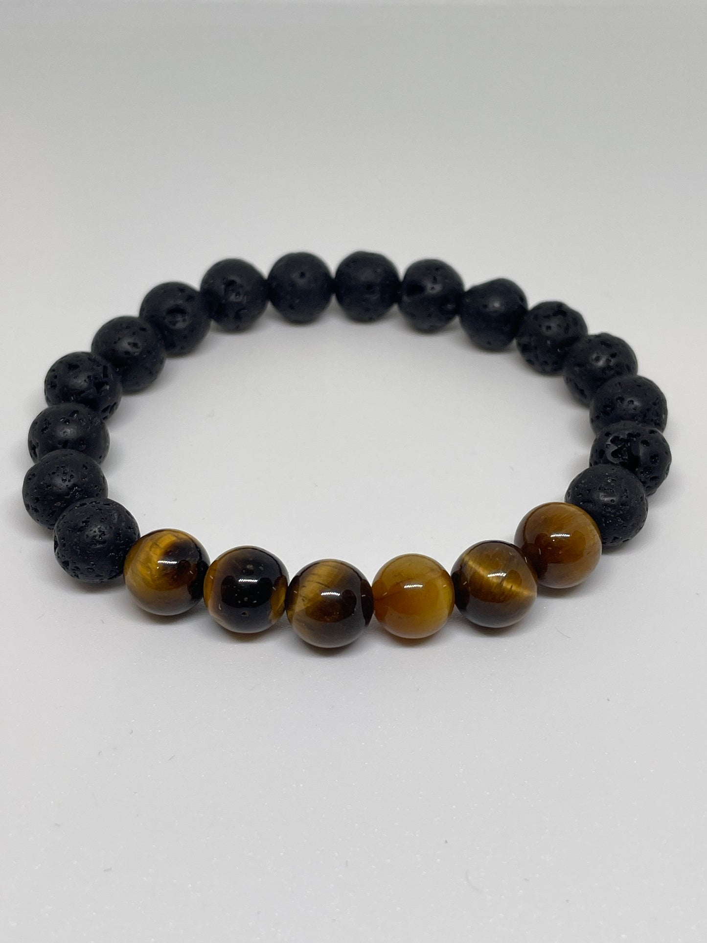 Tigers Eye & Lava Rock Bracelet