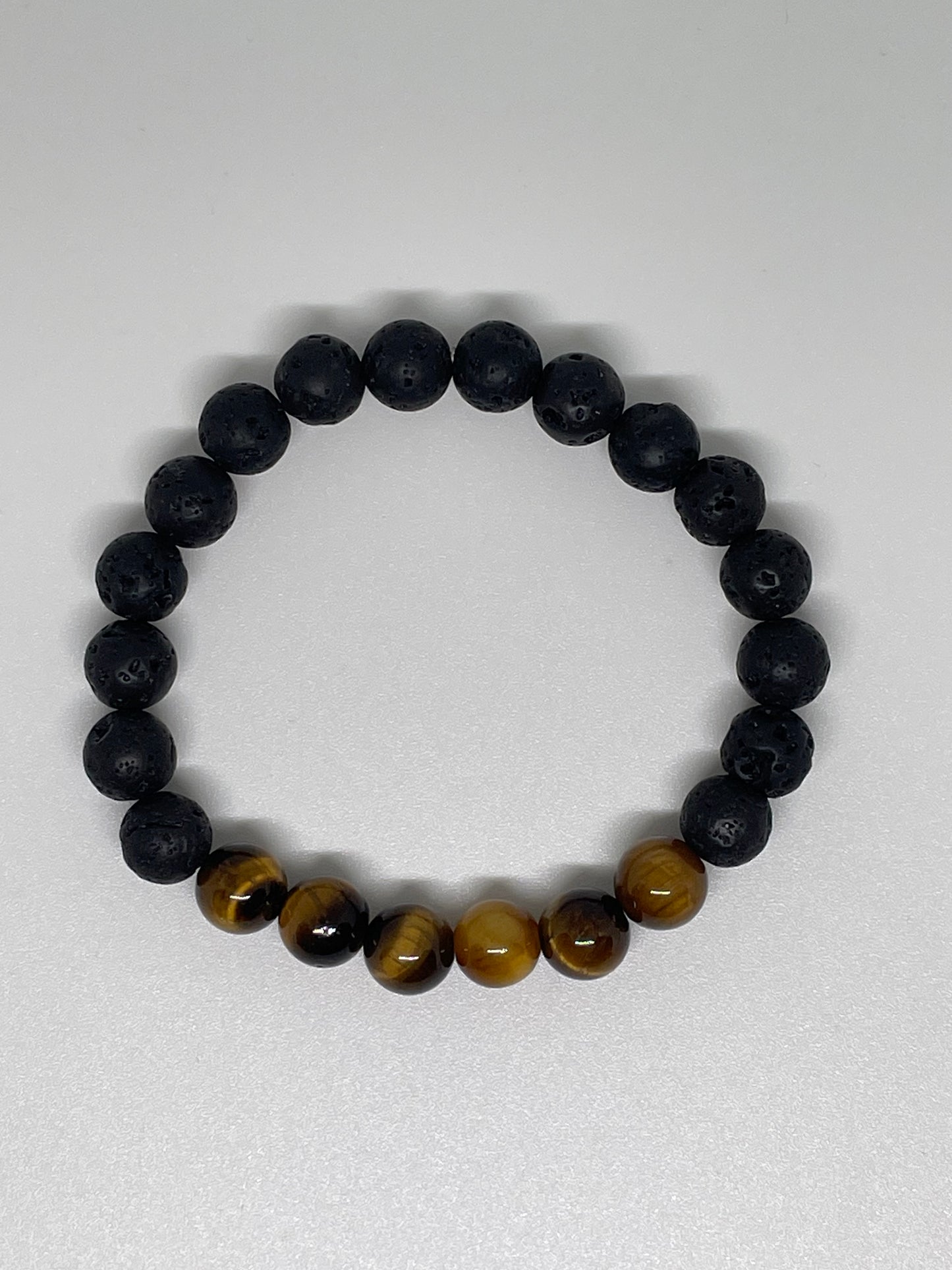 Tigers Eye & Lava Rock Bracelet