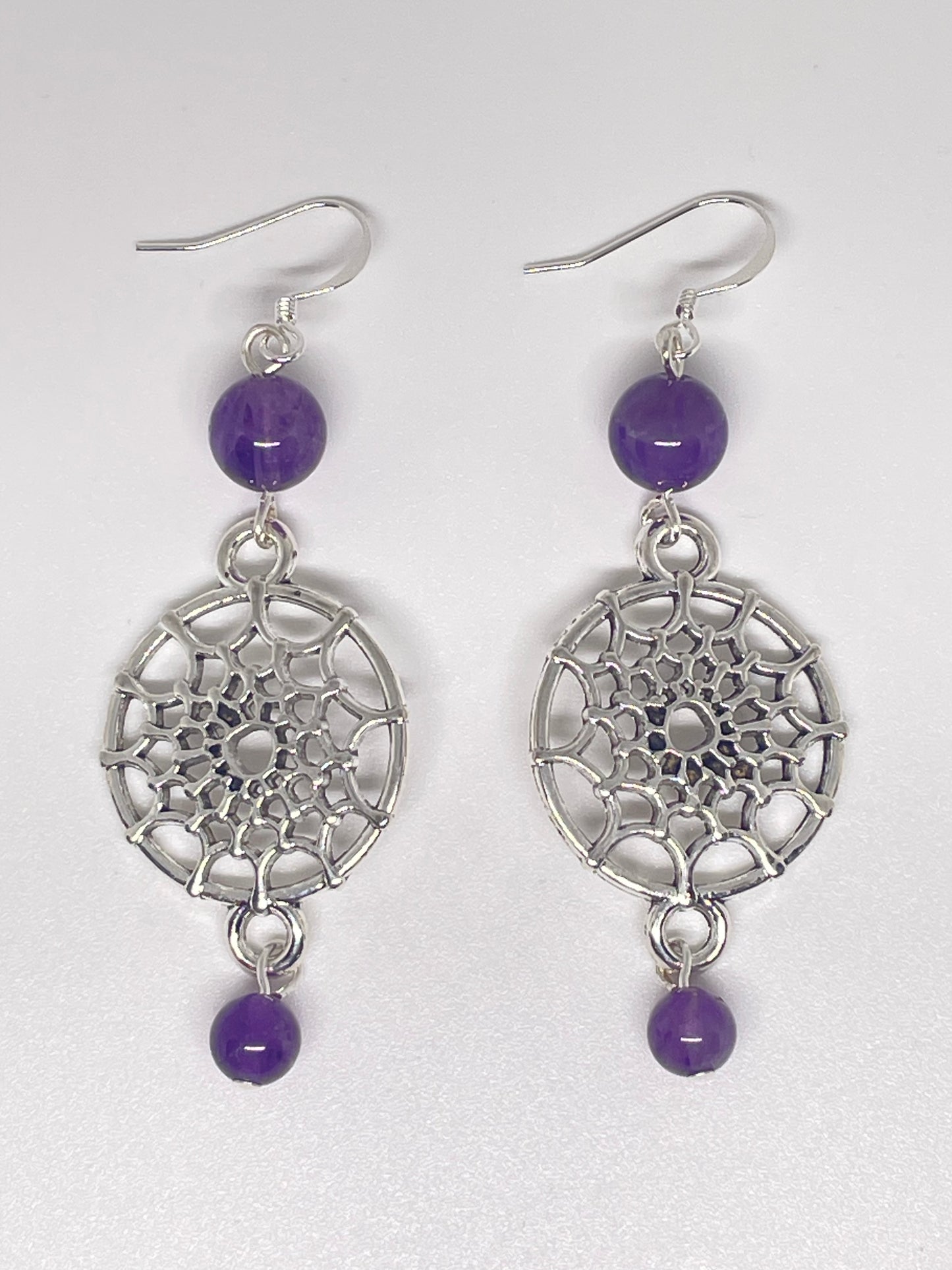 Amethyst Dream Catcher Earrings