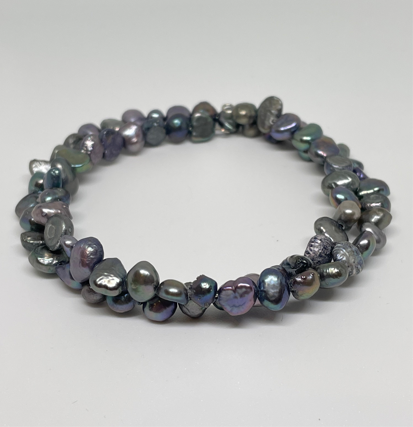 Dyed Freshwater Pearl Bracelet - Grey