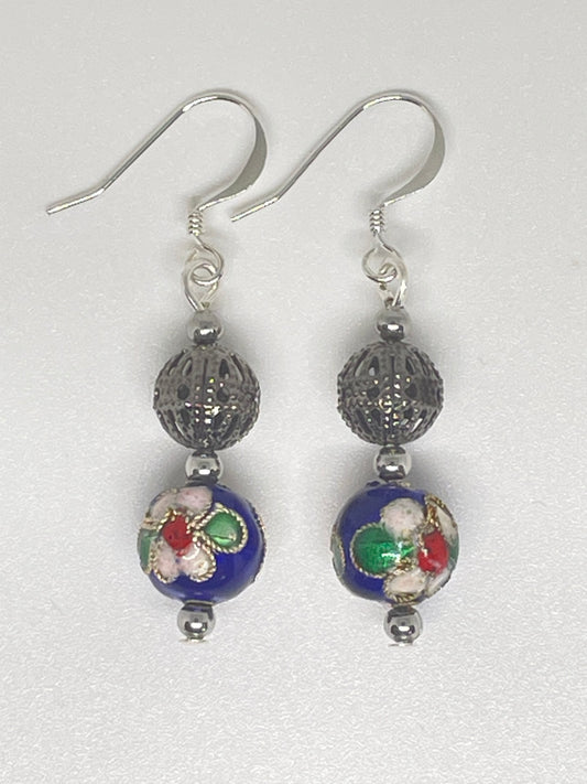 Cloisonne Bead Earrings