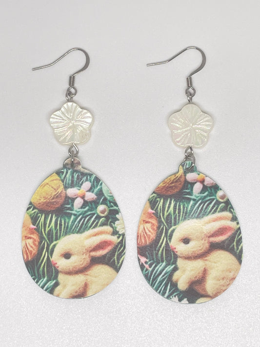 Faux Leather Easter Earrings