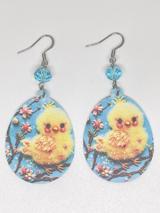 Faux Leather Easter Earrings