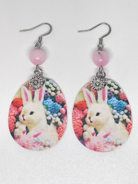 Faux Leather Easter Earrings