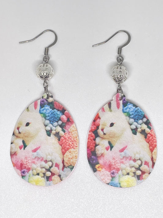 Faux Leather Easter Earrings