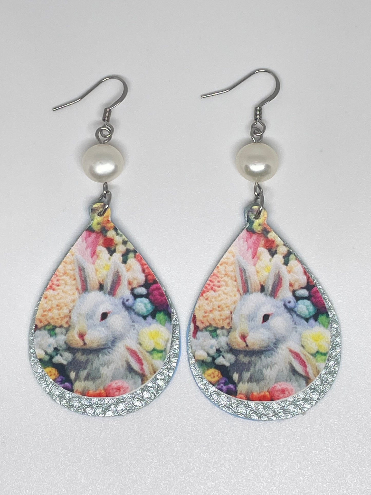 Faux Leather Easter Earrings