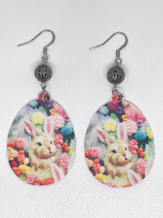 Faux Leather Easter Earrings