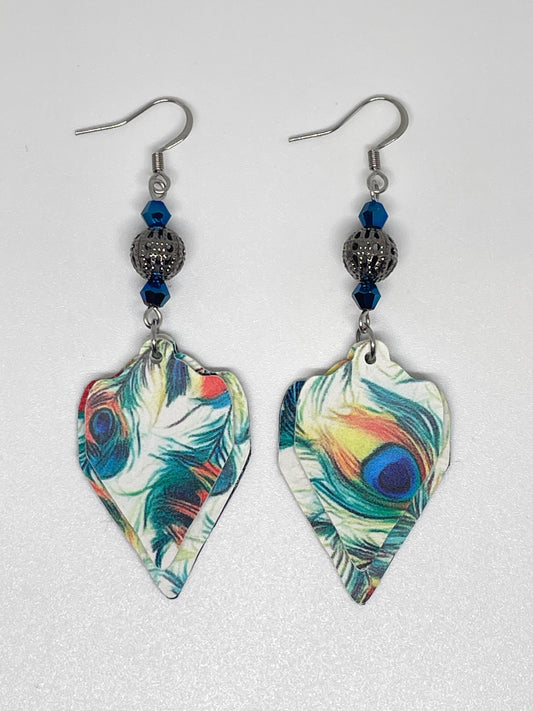 Faux Leather Petal Shaped Earrings