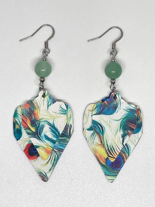 Faux Leather Petal Shaped Earrings