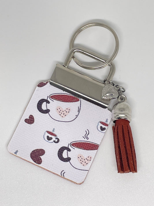 Faux Leather Keyring