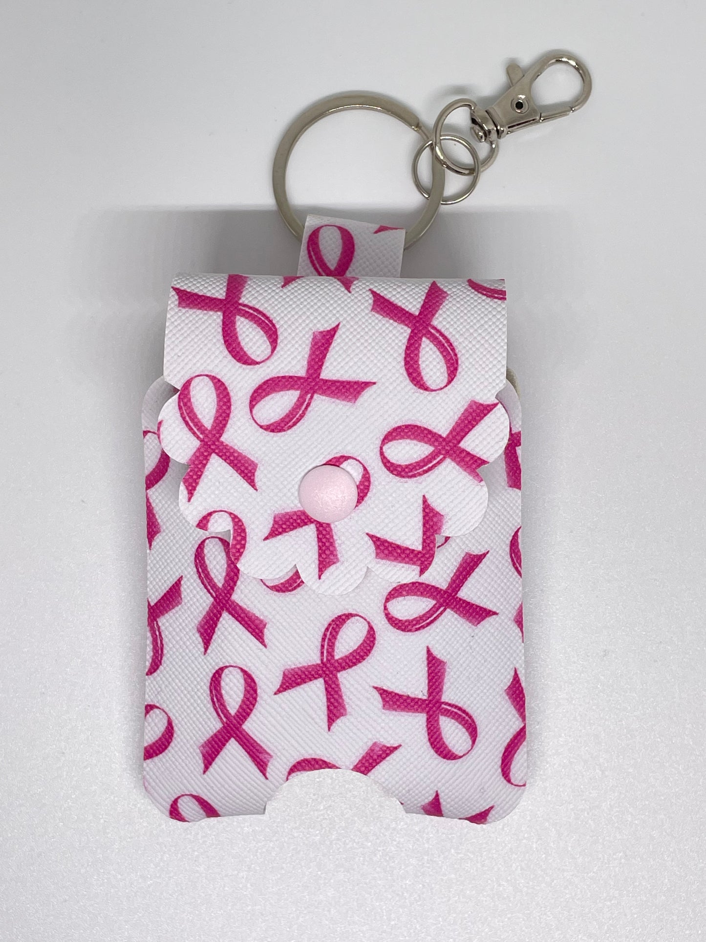 Sanitiser Holder Pink with Ribbon Design