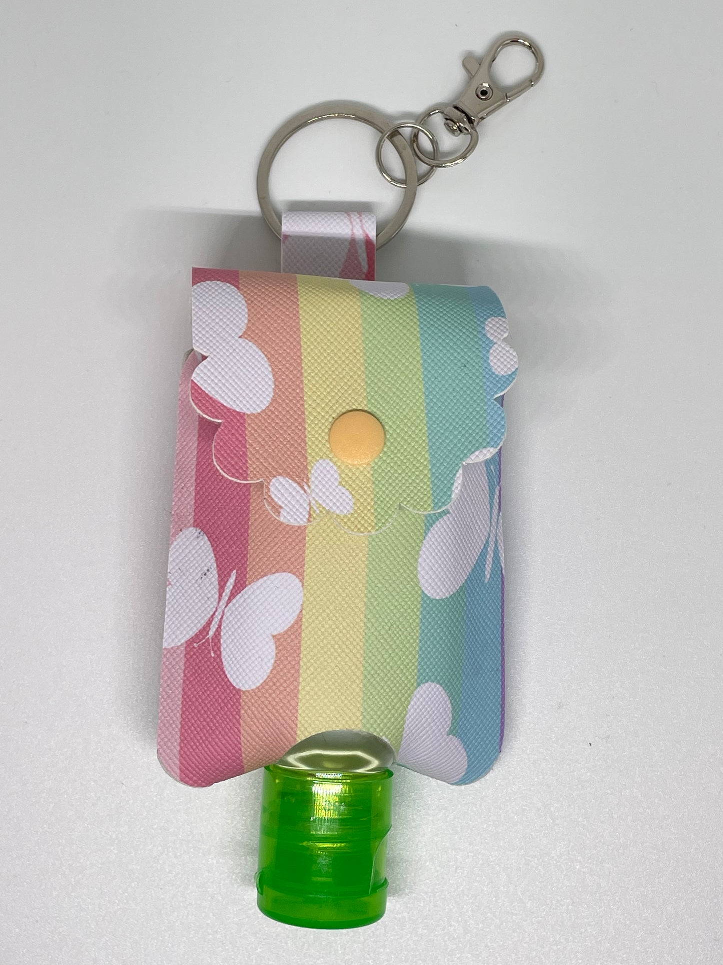 Sanitiser Holder with Rainbow Butterfly Design