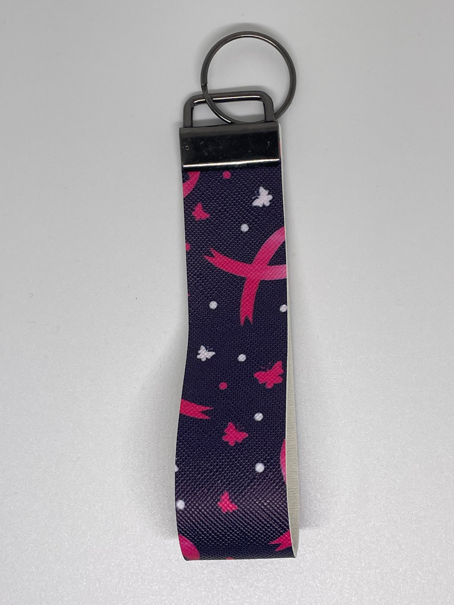 Faux Leather Wristlet Keyring