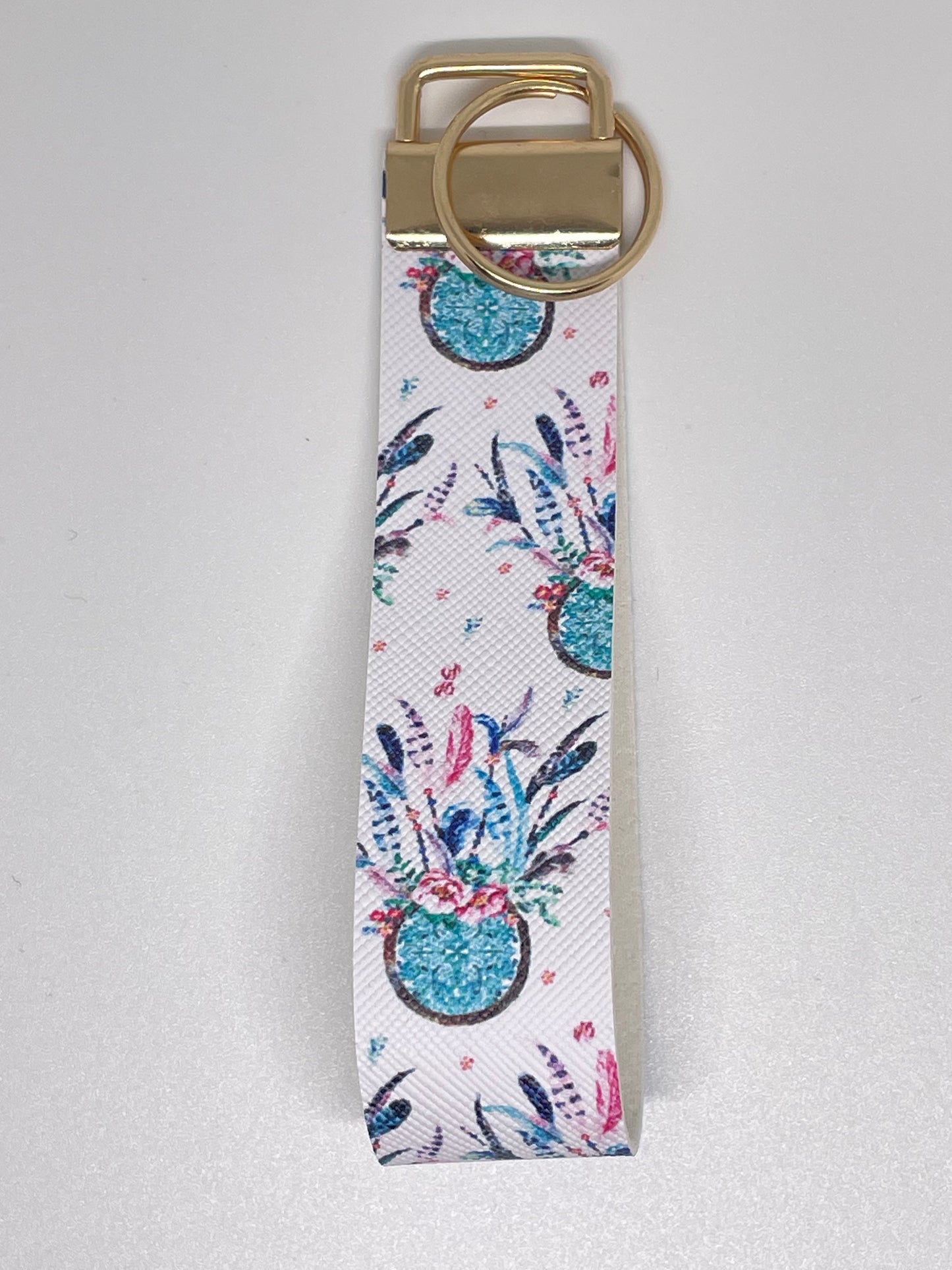 Faux Leather Wristlet/Keyring