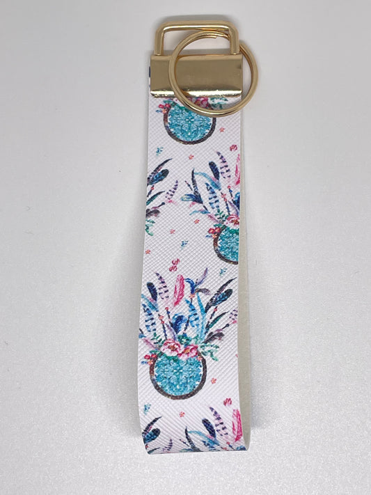 Faux Leather Wristlet/Keyring