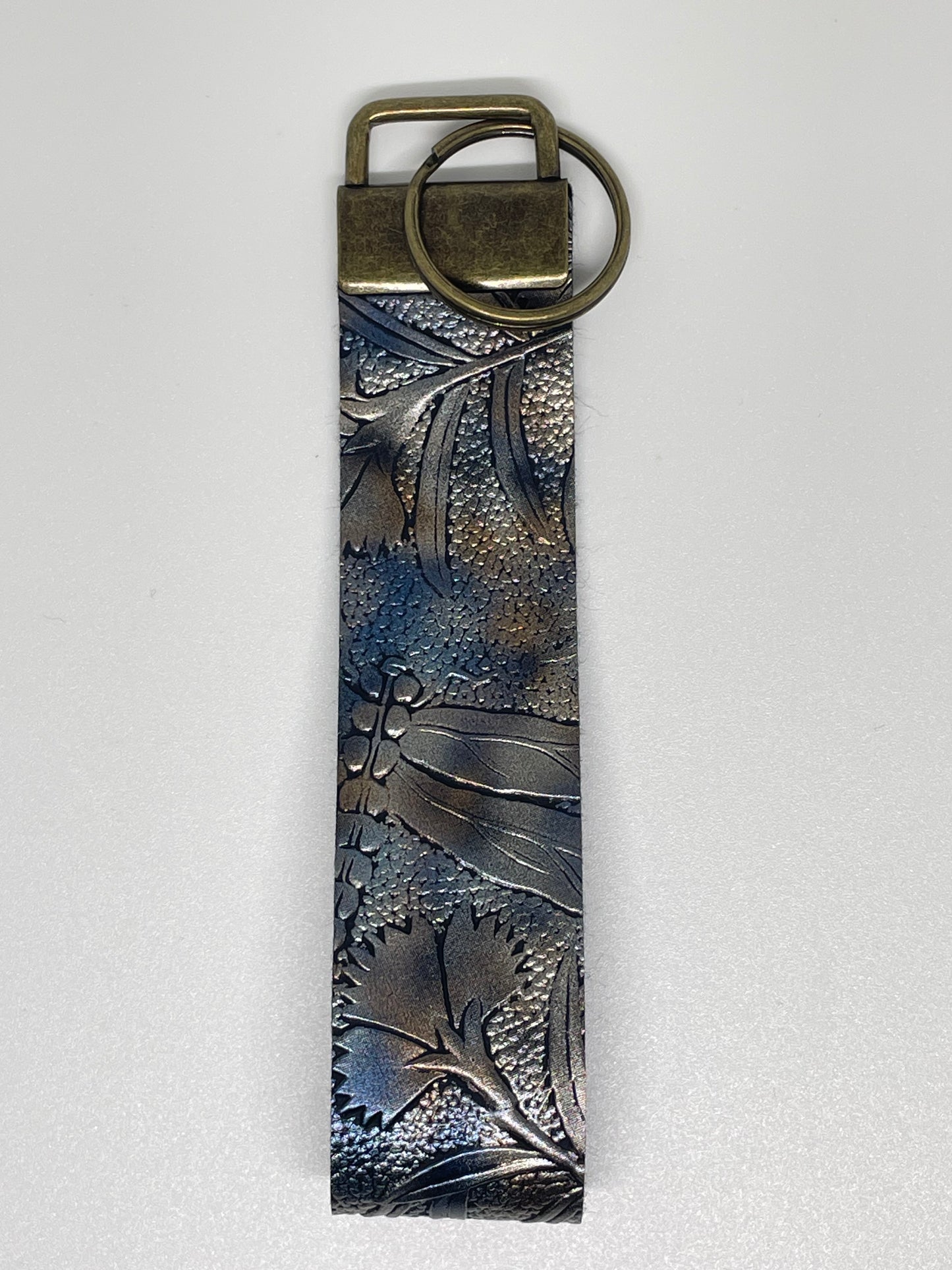 Faux Leather Wristlet Keyring