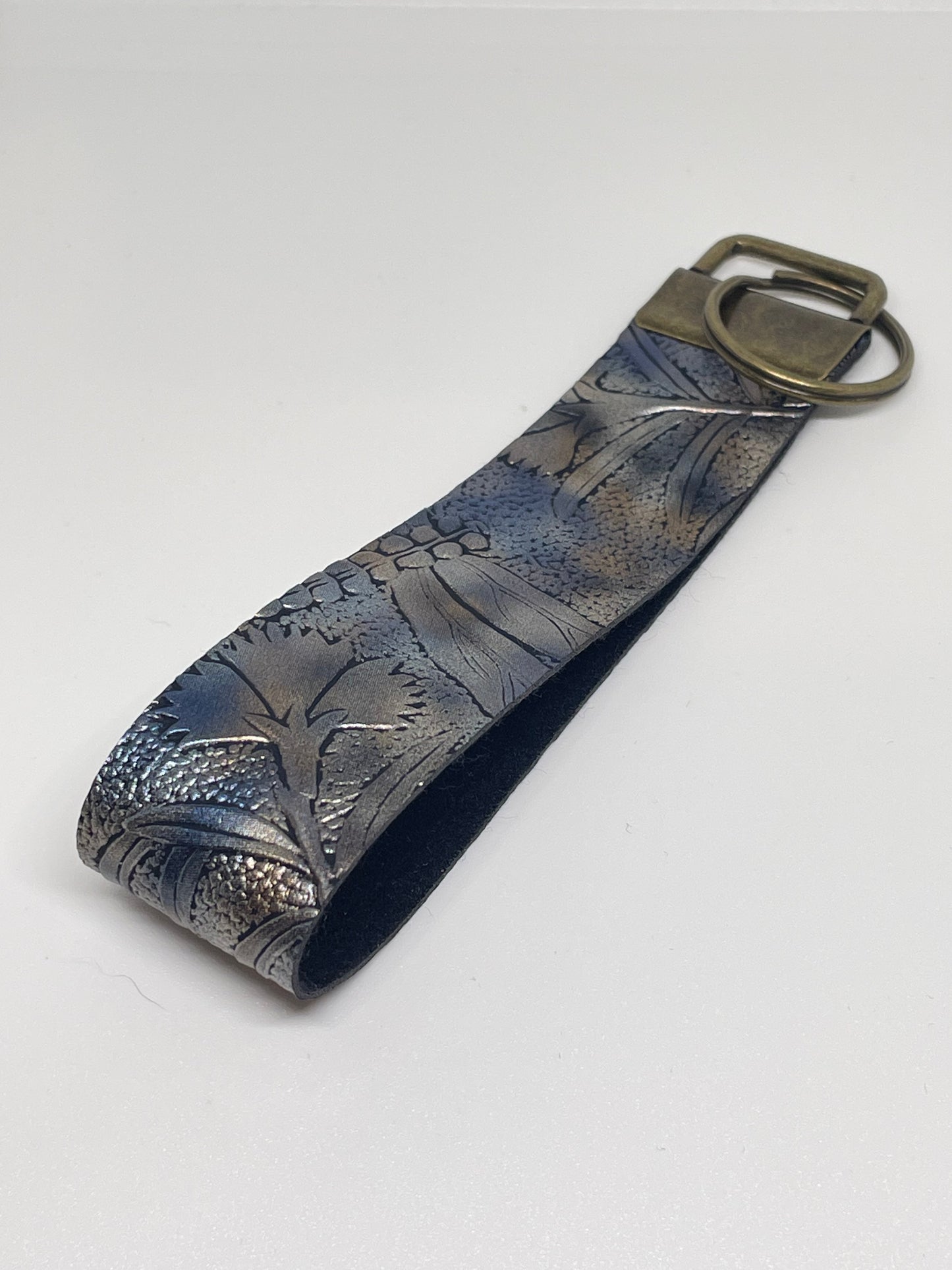 Faux Leather Wristlet Keyring