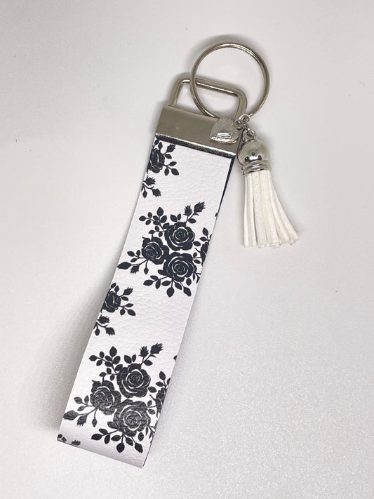 Faux Leather Wristlet Keyring