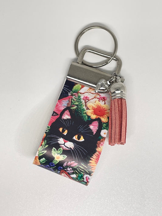 Faux Leather Finger Wristlet