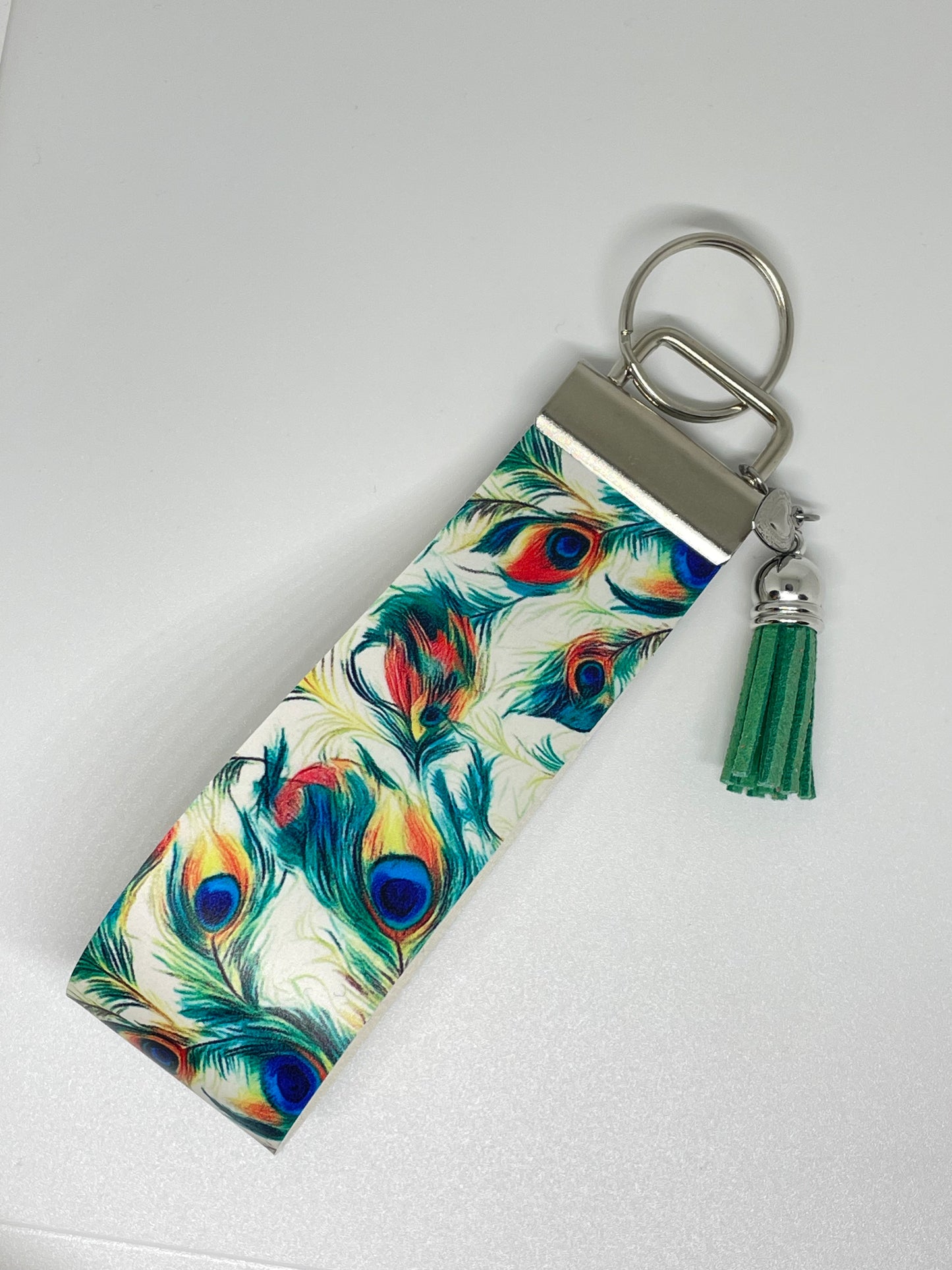 Faux Leather Wristlet Keyring