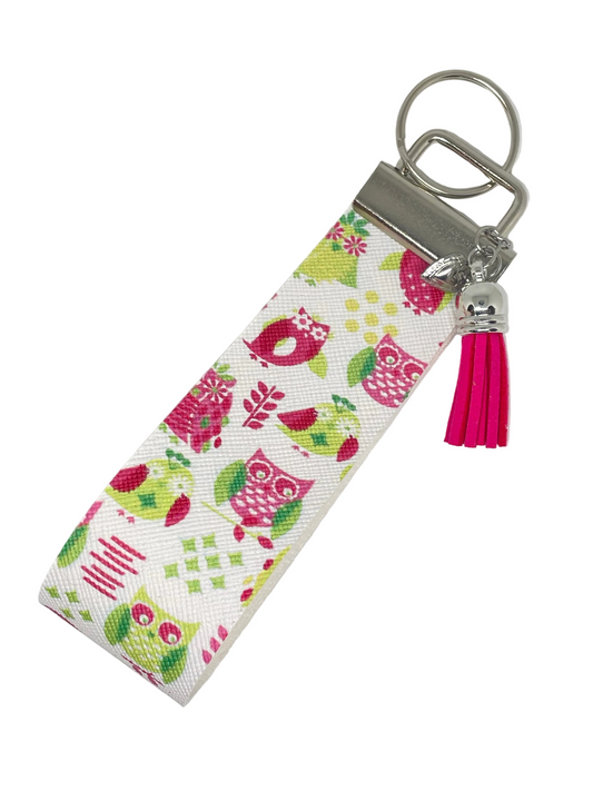 Faux Leather Wristlet Keyring