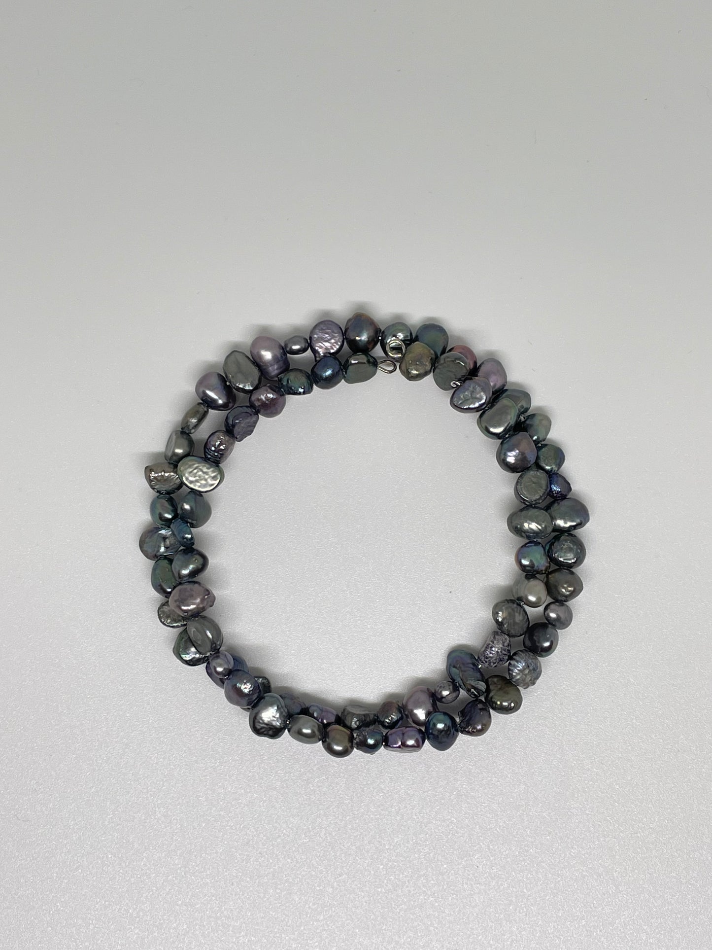 Dyed Freshwater Pearl Bracelet - Grey