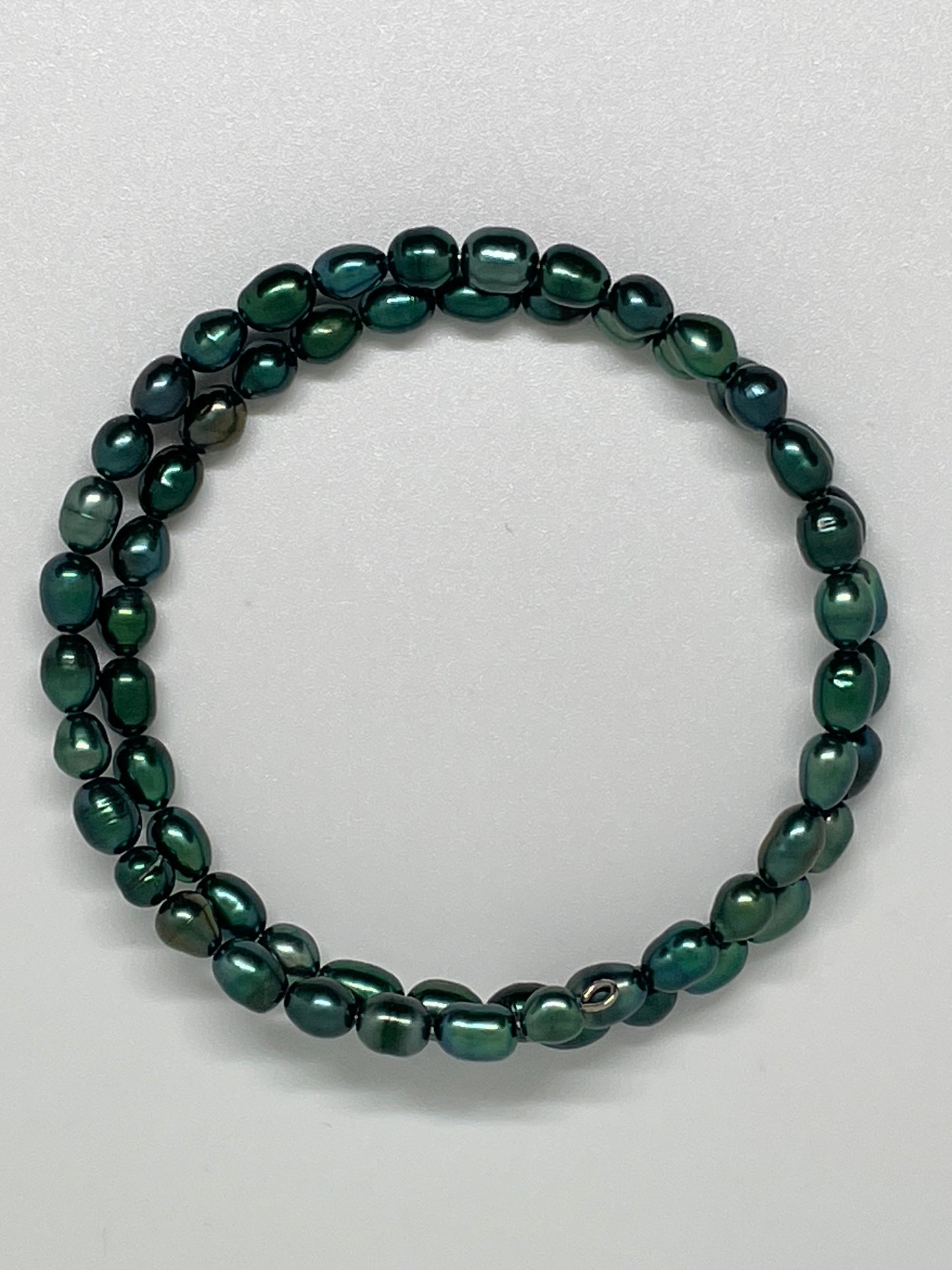 Dyed Green Freshwater Pearl Bracelet
