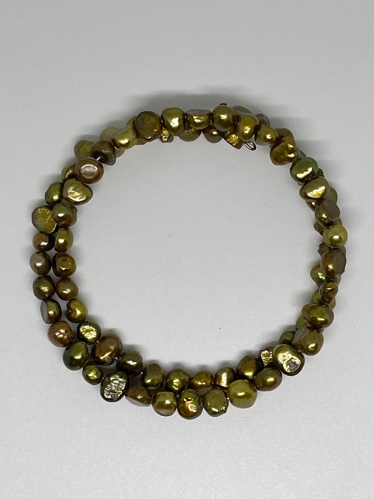 Dyed Freshwater Pearl Bracelet - Mustard Colour