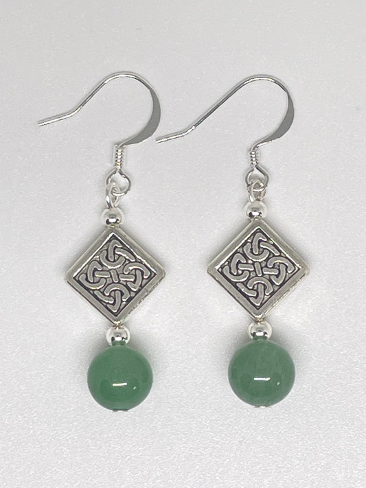 Aventurine Decorative Earrings
