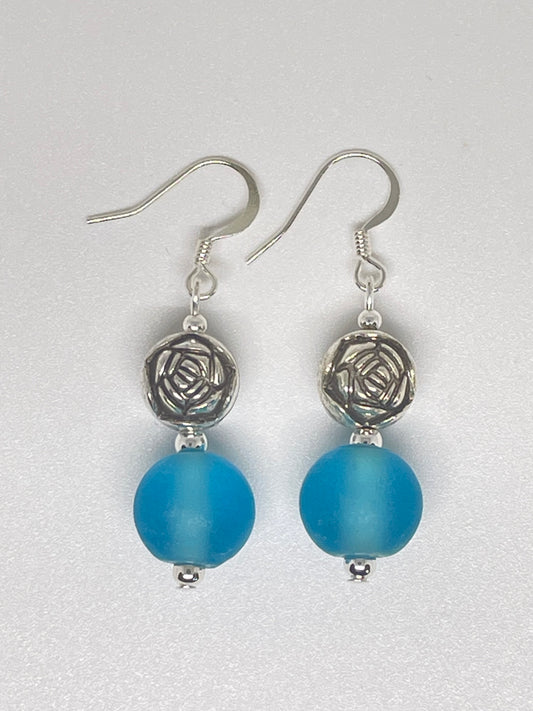 Repurposed Glass Bead Earrings