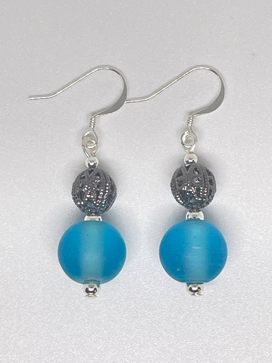 Repurposed Glass Bead Earrings
